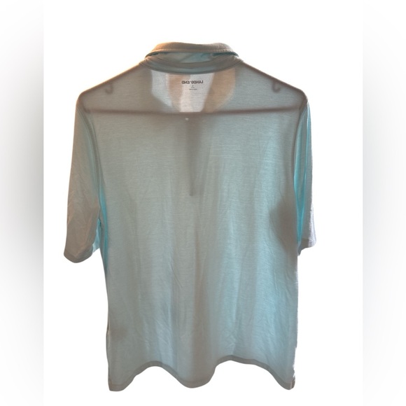 Lands End lightweight Summer Shirt/Polo-light blue-Size L - Picture 2 of 5
